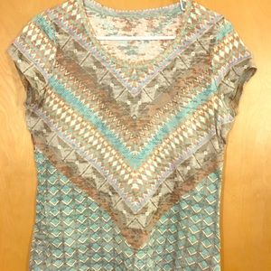 Prana T-shirt, tribal print